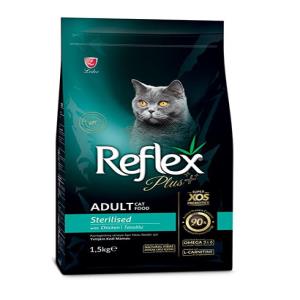 غذای خشک گربه عقیم شده با طعم مرغ رفلکس پلاس Reflex Plus Sterilised 1.5 kg